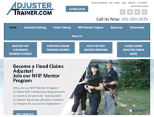Tablet Screenshot of adjustertrainer.com